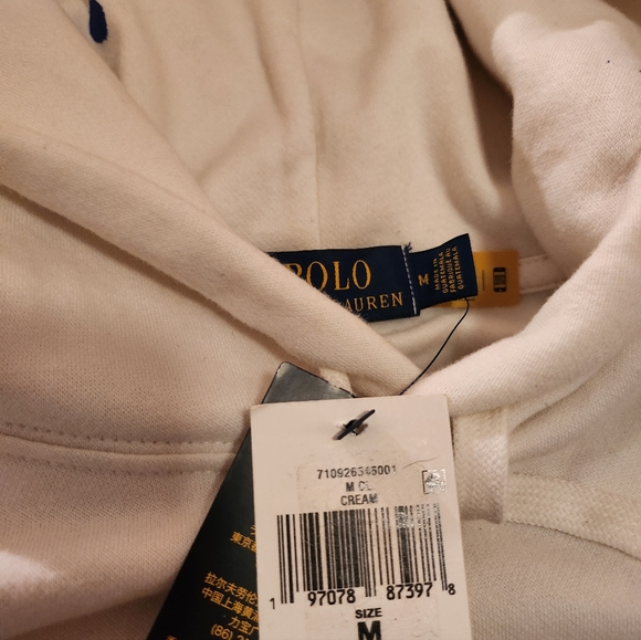 $228 Polo Ralph Lauren Mens Polo Bear Paint Splatter Pullover Hoodie Sz. M NWT! - Picture 5 of 12